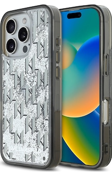 Apple Uyumlu iPhone 16 Pro Max Kılıf Karl Lagerfeld Lisanslı Simli Kl Yazılı Monogram Gradient Kapak Siyah Apple Uyumlu iPhone 16 Pro Max Kılıf Karl Lagerfeld Lisanslı Simli Kl Yazılı Monogram Gradient Kapak Siyah