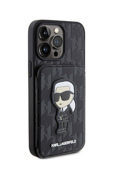 Apple Uyumlu iPhone 15 Pro Max Kılıf Karl Lagerfeld Standlı Kartlık Saffiano Monogram İkonik Logo Lisanslı Siyah Apple Uyumlu iPhone 15 Pro Max Kılıf Karl Lagerfeld Standlı Kartlık Saffiano Monogram İkonik Logo Lisanslı Siyah