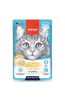 Wanpy Stew Sos İçinde Tavuklu Yetişkin Kedi Konservesi 70 Gr 171-20001.01