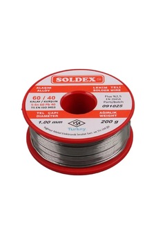 Soldex 1.00mm Kalın 200 Gram Kalın Lehim Teli Sn60 Pb40 - 903109635