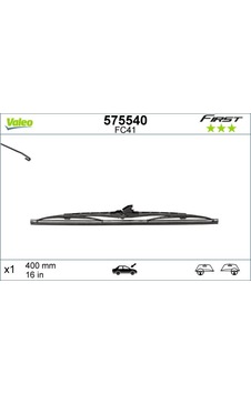 Arka - 393 - Silecek Süpürgesi 400mm Normal Tip - Spt-gld - First Üniversal Arka - 393 - Silecek Süpürgesi 400mm Normal Tip - Spt-gld - First Üniversal