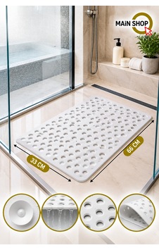 Vantuzlu Banyo Ve Duşakabin Kaydırmaz Paspas, Küvet İçi Mat 33x66 Cm M-141 Beyaz Vantuzlu Banyo Ve Duşakabin Kaydırmaz Paspas, Küvet İçi Mat 33x66 Cm M-141 Beyaz