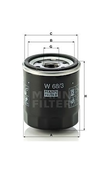 MANN W68/3 Filtre Yag - ( Toyota: Corolla Uyumlu 88-19 Benzinli Corolla Uyumlu 19- / Avensis / C / Yaris 99- Yağ Filtresi 18476761 MANN W68/3 Filtre Yag - ( Toyota: Corolla Uyumlu 88-19 Benzinli Corolla Uyumlu 19- / Avensis / C / Yaris 99- Yağ Filtresi 18476761