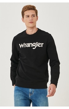 Wrangler Regular Fit Normal Kesim Erkek Siyah Sweatshirt Siyah
