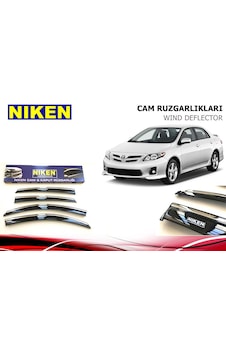 Toyota Corolla Uyumlu Cam Rüzgarlığı 4Lü Kromlu 2007-2014 Niken Toyota Corolla Uyumlu Cam Rüzgarlığı 4Lü Kromlu 2007-2014 Niken
