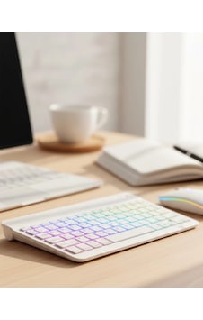 Çoklu Cihaz Uyumlu Kablosuz Klavye Mouse Seti Aydınlatmalı