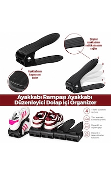 6 Adet Siyah Plastik Ayakkabı Rampası 12x25cm 5517 Renkli 6 Adet Siyah Plastik Ayakkabı Rampası 12x25cm 5517 Renkli