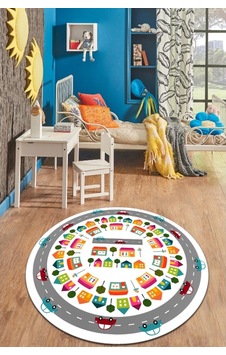 Colorful Cıty 100X100 Cm Çocuk Ve Bebek Halısı Çok Renkli Colorful Cıty 100X100 Cm Çocuk Ve Bebek Halısı Çok Renkli