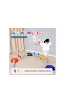 Çocuk Denge Oyunu Seti Montessori Kaydırmaz Denge Yolu Ve Platform Oyuncağı - 4 Adet Eşit Parça Denge Yolu Çocuk Denge Oyunu Seti Montessori Kaydırmaz Denge Yolu Ve Platform Oyuncağı - 4 Adet Eşit Parça Denge Yolu