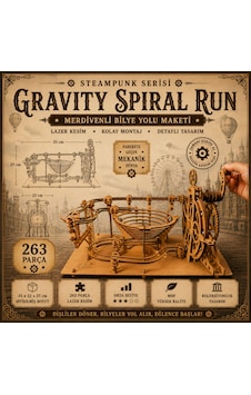 Marble Run Misket Oyunu Ahşap Maket 263 Parça Ahşap 3d Puzzle Marble Run Mekanik Maket Seti - 3d Ahşap Bilye Yolu Maketi