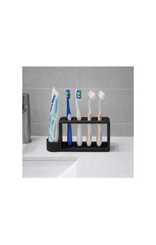 Diş Fırçası Organizer-4 Lü Diş Fırçalık Ve Macunluk Organizer-diş Fırçası Diş Macunu Standı. Siyah - 825424373 Siyah
