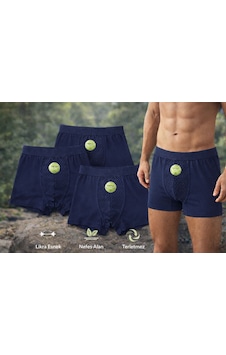 Qulat Erkek %96 Bambu %4 Likra Nefes Alan Boxer Yumuşak Dokulu, Terletmeyen, Esnek Lacivert Qulat Erkek %96 Bambu %4 Likra Nefes Alan Boxer Yumuşak Dokulu, Terletmeyen, Esnek Lacivert