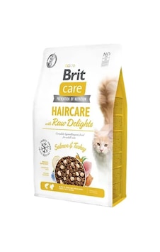 Brit Care Haircare Raw Delight, Yetişkin Kediler İçin Somon Ve Dondurularak Kurutulmuş Hindi Etli Ma Brit Care Haircare Raw Delight, Yetişkin Kediler İçin Somon Ve Dondurularak Kurutulmuş Hindi Etli Ma