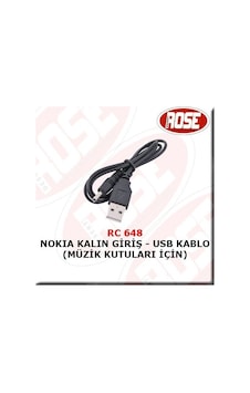 Nokıa Kalın Giriş - Usb Kablo (Müzik Kutuları Için)-Siyah