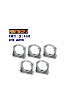 Fırat Pvc Atık Su Kelepçe 75mm , Pvc Boru Kelepçesi, 5 Adet Standart Fırat Pvc Atık Su Kelepçe 75mm , Pvc Boru Kelepçesi, 5 Adet Standart