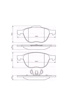 Ford Kuga I 2.0 Tdci 2008-2012 Bosch Ön Fren Balatası Ford Kuga I 2.0 Tdci 2008-2012 Bosch Ön Fren Balatası