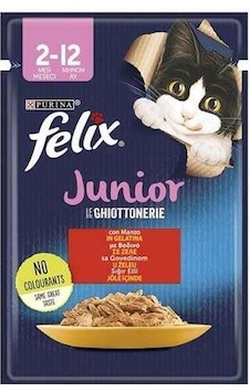 Purina Felix Sığır Etli Pouch Yavru Kedi Maması 85 G Purina Felix Sığır Etli Pouch Yavru Kedi Maması 85 G