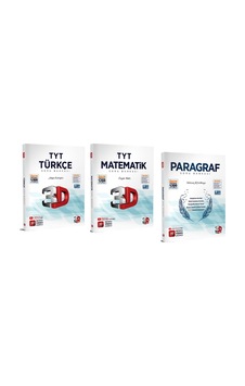 3d Yayınları 2024 Tyt 3d Türkçe - Matematik - Paragraf Soru Bankaları 3 Kitap