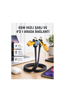 Usb-a 4 Ü 1 Arada Örgülü Kablo Metal Uç Dayanıklı Usb-a 4 Ü 1 Arada Örgülü Kablo Metal Uç Dayanıklı