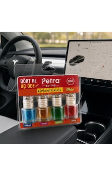 Petra 4'lü Araç Kokusu Seti - Uzun Süre Etkili Ocean, Tutti, Forest Ve Aura