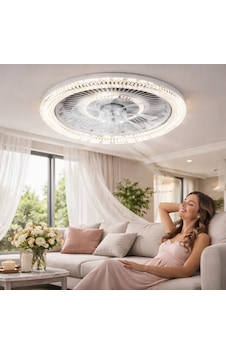 Cata Kristal Led Armatürlü Vantilatör 56cm 23inç Ct-3012 Cata Kristal Led Armatürlü Vantilatör 56cm 23inç Ct-3012