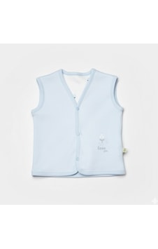 Bibaby Organik Yelek Love Floral Ekru - Lila