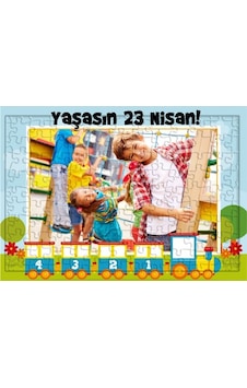 23 Nisan Çocuklara Özel Fotoğraflı Kişiye Özel Puzzle
