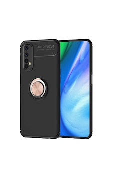 Uryport Realme 7 Kılıf Range Yüzüklü Silikon - Siyah-gold Uryport Realme 7 Kılıf Range Yüzüklü Silikon - Siyah-gold