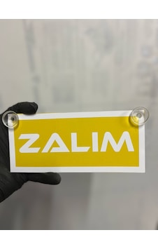 Sarı Renk Üzeri Beyaz Renk Zalım Yazılı Vantuzlu Cam Süsü Sarı Renk Üzeri Beyaz Renk Zalım Yazılı Vantuzlu Cam Süsü