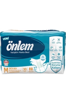 Önlem Bel Bantlı Hasta Bezi M Beden 30'Lu Önlem Bel Bantlı Hasta Bezi M Beden 30'Lu