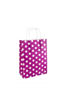8x18x24 - 603 - Cm Benekli Büküm Saplı Kağıt Poşet 1 - Ece-umay - Adet Mor 8x18x24 - 603 - Cm Benekli Büküm Saplı Kağıt Poşet 1 - Ece-umay - Adet Mor