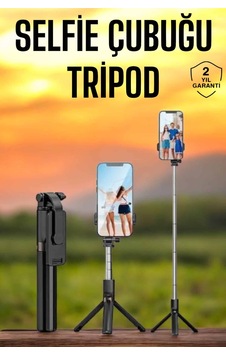 Selfie Çubuğu Tripod Kumandalı Telefon Tutucu Siyah Diğer 18911516 Selfie Çubuğu Tripod Kumandalı Telefon Tutucu Siyah Diğer 18911516