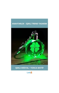 Renk Değiştiren Işıklı Kristal Yonca Anahtarlık 10 Cm Çok Renkli Renk Değiştiren Işıklı Kristal Yonca Anahtarlık 10 Cm Çok Renkli