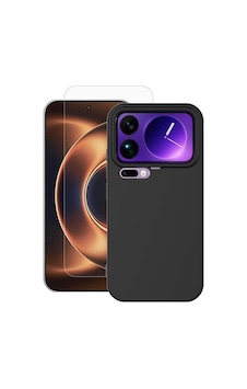 Teleplus Xiaomi 17 Pro Max Kılıf Biye Mat Silikon Kapak + Nano Ekran Koruyucu Siyah Teleplus Xiaomi 17 Pro Max Kılıf Biye Mat Silikon Kapak + Nano Ekran Koruyucu Siyah