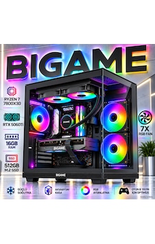 Bigame SAKURA-V5 R7-7800X3D 16 GB 512 GB M2 SSD RTX5060Ti Free Dos Masaüstü Oyuncu Bilgisayarı Bigame SAKURA-V5 R7-7800X3D 16 GB 512 GB M2 SSD RTX5060Ti Free Dos Masaüstü Oyuncu Bilgisayarı