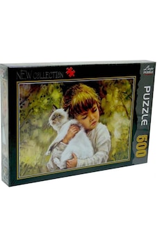 Puzzle 500 Parça Çocuk Ve Kedi Lc7222 - Laço Kids