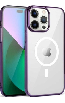 Apple Uyumlu iPhone 14 Pro Max Kılıf Zore Wireless Şarj Özellikli Pixel M-safe Kapak Derin Mor Apple Uyumlu iPhone 14 Pro Max Kılıf Zore Wireless Şarj Özellikli Pixel M-safe Kapak Derin Mor