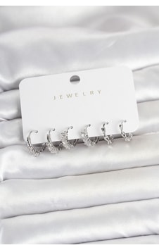 Pirinç Gümüş Renk Zirkon Taşlı Kadın Küpe Seti Çok Renkli 64754003 Pirinç Gümüş Renk Zirkon Taşlı Kadın Küpe Seti Çok Renkli 64754003