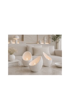 Dekoratif Mumluk Üçlü Set Mumlar Paket İçeriğinde Değildir Beyaz Beyaz Dekoratif Mumluk Üçlü Set Mumlar Paket İçeriğinde Değildir Beyaz Beyaz