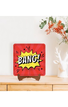 Bk Gift Pop Art Tasarımlı Ahşap Standlı Puzzle Çerçeve-38 Bk Gift Pop Art Tasarımlı Ahşap Standlı Puzzle Çerçeve-38