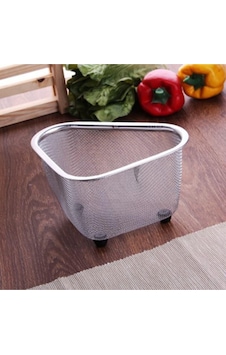 Fame Kıtchen 1. Kalite Paslanmaz Çelik Ayaklı Lavabo Çöp Süzgeci 18X13X10 Cm Fma894525
