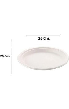 Ambalaj Marketim Roll-up Ekolojik Karton Tabak 26 Cm 25 Adet
