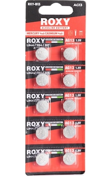 Roxy Ag13 Lr44h 357a A76 Sr44sw 1.5v 10'lu Kart Alkalin Pil Roxy Ag13 Lr44h 357a A76 Sr44sw 1.5v 10'lu Kart Alkalin Pil