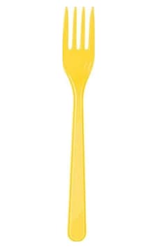Benim Marifetlerim Plastik Sarı Çatal 25 Adet Benim Marifetlerim Plastik Sarı Çatal 25 Adet