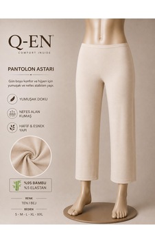 Q-en Kadın Bambu Pantolon Astarı Hafif Ve Esnek 806 Ten