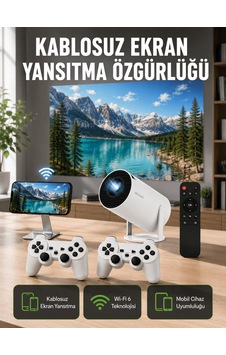 Taşınabilir Çok Fonksiyonlu Projeksiyon Oyun, Sunum, Netflix Ve Eğitim İçin Yeni Nesil 57435348 Taşınabilir Çok Fonksiyonlu Projeksiyon Oyun, Sunum, Netflix Ve Eğitim İçin Yeni Nesil 57435348
