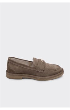 Derinet Tokalı Kadın Loafer Vizon Süet Vizon Süet Derinet Tokalı Kadın Loafer Vizon Süet Vizon Süet