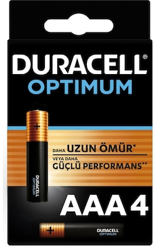 Duracell Optimum Alkalin Pil AAA 4'' lü Paket