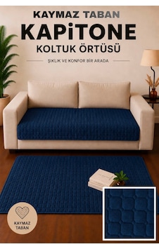 Kare Desenli Tek Parça Kaymaz Taban Kapitone Koltuk Örtüsü Çekyat Kanepe Örtüsü 90x200 Lacivert Lacivert Kare Desenli Tek Parça Kaymaz Taban Kapitone Koltuk Örtüsü Çekyat Kanepe Örtüsü 90x200 Lacivert Lacivert