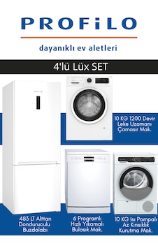 Profilo BD3055WECN - CGA25202TR - KM10610CTR - BM6320MA 4'lü Lüx Beyaz Eşya Set